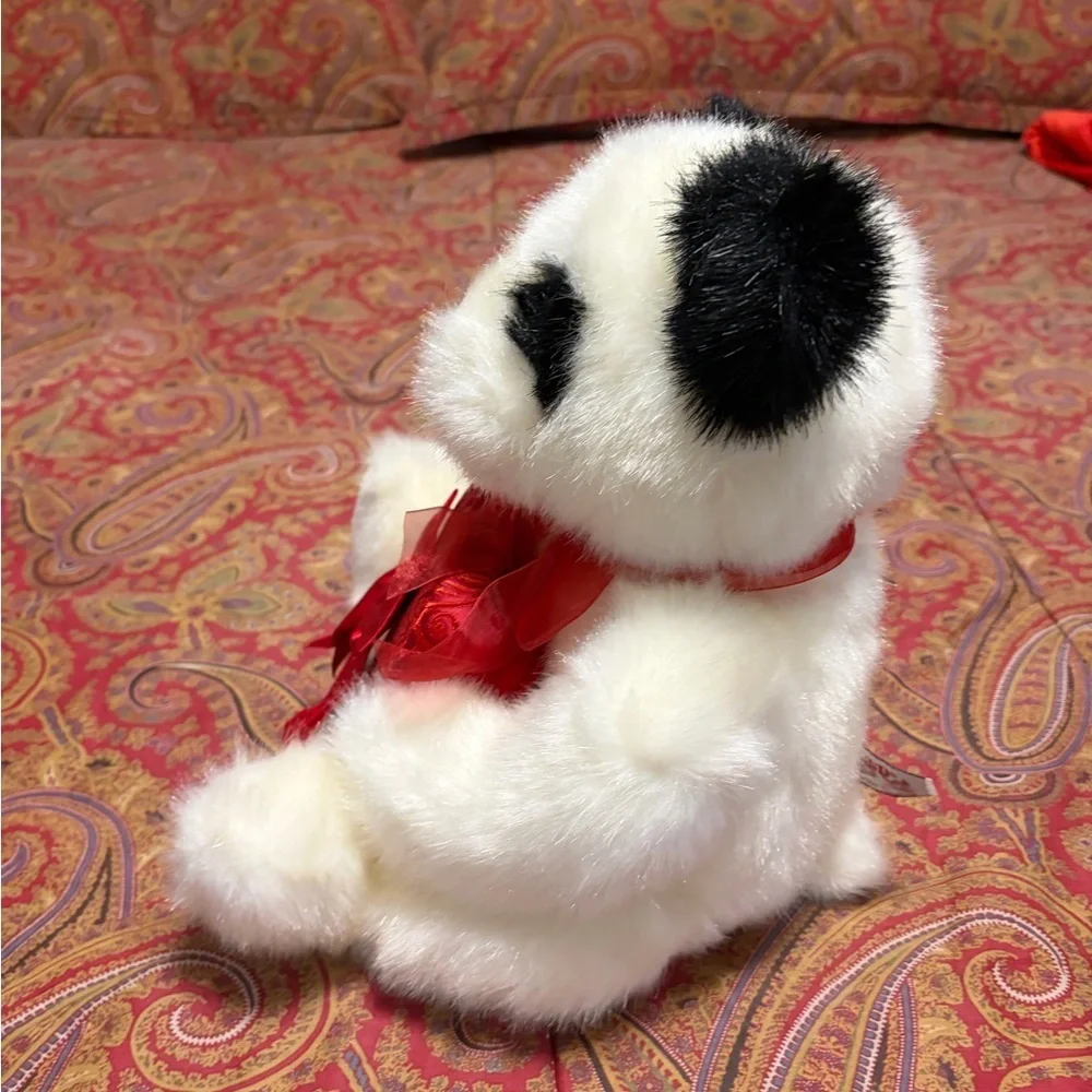 Zales Vintage Gund White Panda Bear Plush Stuffed Animal‎ Made Zales 12x11x10